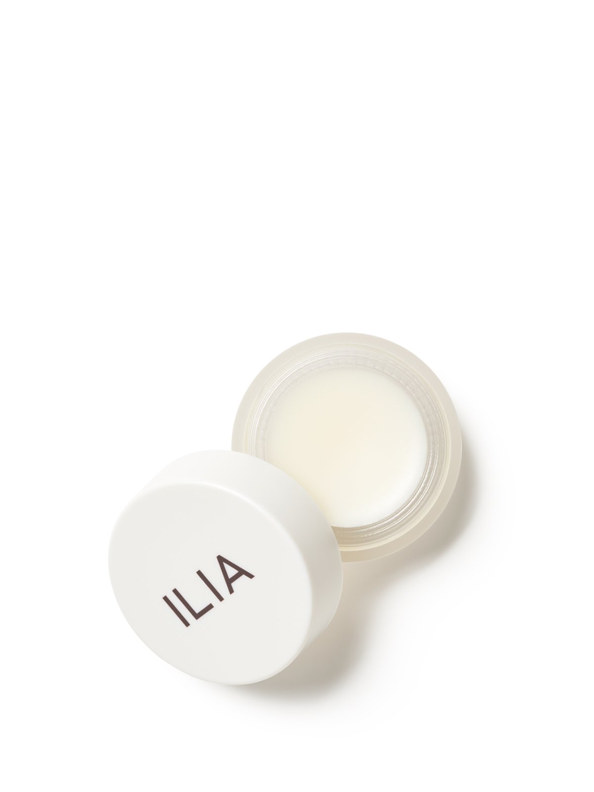 Jar of ILIA Lip Wrap Hydrating Mask - a deeply nourishing formula that hydrates and exfoliates lips.